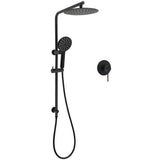 Darrahopens Furniture > Bathroom > Shower Heads & Screens WELS Matt Black 10" Shower Rain Head Handheld Silde Wall Arm Rail Dual Set Mixer