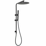 Round 300mm Rain Shower Head Brass Handheld Riser Rail Set Diverter Matt Black | darrahopens.com.au Premium AU Stock