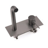 WELS Gun Metal Round Wall Basin Mixer Vanity Sink Tap Hot Cold Faucet Spout | darrahopens.com.au Premium AU Stock