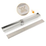 Darrahopens Furniture > Bathroom > Shower Heads & Screens 304 Stainless Steel 600mm Tile Insert Linear Shower Grate Floor Drain 50mm Waste