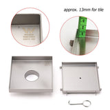 Darrahopens Furniture > Bathroom > Shower Heads & Screens 150x150mm Square Tile Insert Floor Drain Stainless Steel Shower Grate 50mm Waste