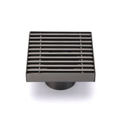 Darrahopens Furniture > Bathroom > Shower Heads & Screens Gun Metal SUS 100mm Square Strip Fence Floor Drain Small Shower Grate 50mm Waste