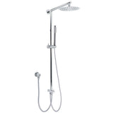 Darrahopens Furniture > Bathroom > Shower Heads & Screens WELS Chrome Round 8" Stainless Steel Rain Head Stick Handheld Sliding Rail Arm Dual Shower Set