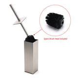 Darrahopens Home & Garden > Bathroom Accessories > Shower Accessories Brushed Nickel Cubic Square Toilet Brush Stainless Steel Wall Mounted Holder Cup