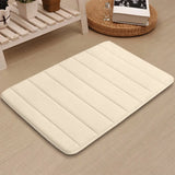 White Non Slip Absorbent Bathroom Rug, Extra Soft Machine Washable Bath Mat for Tub and Shower, 24 x 16 in