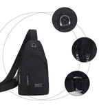 Waterproof Crossbody Sling Bag for Women and Men, Black Small Chest Backpack for Hiking Travel Camping In Australia - Darrahopens