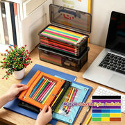 Large Clear Pencil Case With Snap Tight Lid, Plastic Crayon Marker Box for Art Craft Storage In Australia - Darrahopens