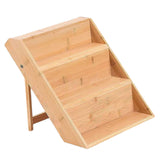Bamboo Spice Rack Organizer, Space Saving Seasoning Cabinet Shelf for Kitchen Makeup and Spice Storage