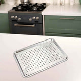 Stainless Steel Baking Sheet Tray, Perforated Cookie Pan and Food Serving Tray for Baking, 27 x 20 x 2.5 cm In Australia - Darrahopens