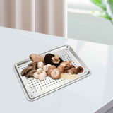 Stainless Steel Baking Sheet Tray, Perforated Cookie Pan and Food Serving Tray for Baking, 27 x 20 x 2.5 cm In Australia - Darrahopens