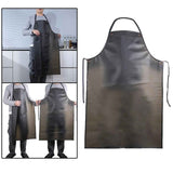 Black Waterproof PVC Apron, Heavy Duty Anti Corrosion Rubber Apron for Lab Cleaning Butcher and Barbecue, 80 x 55 cm In Australia - Darrahopens