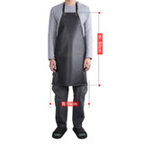 Black Waterproof PVC Apron, Heavy Duty Anti Corrosion Rubber Apron for Lab Cleaning Butcher and Barbecue, 80 x 55 cm In Australia - Darrahopens