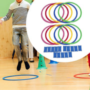 10 Pieces Agility Training Rings, Footwork Hopscotch Toy and Sensory Sports Equipment for Kids, 28 cm
