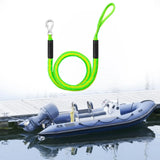 Green Bungee Dock Line Mooring Rope With Stainless Steel Clip for Boats Kayaks Watercraft and Pontoon