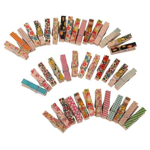 100 Pcs Mini Wooden Clothespins, Small Photo Paper Craft Clips for Hanging Decorations, 35 x 10 mm In Australia - Darrahopens
