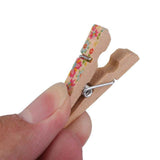 100 Pcs Mini Wooden Clothespins, Small Photo Paper Craft Clips for Hanging Decorations, 35 x 10 mm In Australia - Darrahopens