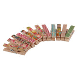 100 Pcs Mini Wooden Clothespins, Small Photo Paper Craft Clips for Hanging Decorations, 35 x 10 mm In Australia - Darrahopens