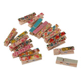 100 Pcs Mini Wooden Clothespins, Small Photo Paper Craft Clips for Hanging Decorations, 35 x 10 mm In Australia - Darrahopens