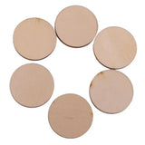 50 Pack Unfinished Round Wooden Discs for Crafts and Book Signing Boards, 5 Sizes