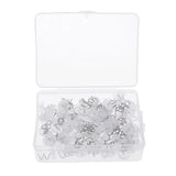 100 Pieces Clear Round Head Upholstery Spiral Nail Studs, Furniture Sofa Tack Pins and Fasteners