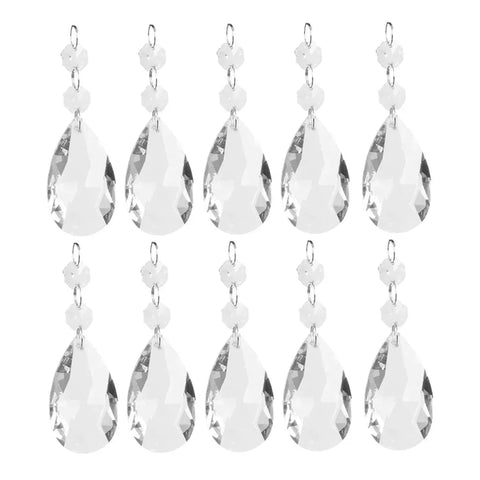 20 Pcs Clear Crystal Chandelier Prism Pendants, Hanging Ball Pendants Made of Glass, 38 mm