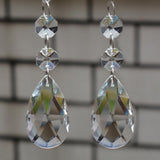 20 Pcs Clear Crystal Chandelier Prism Pendants, Hanging Ball Pendants Made of Glass, 38 mm