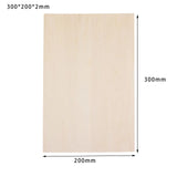 5 Pcs Balsa Wood Panels, Unfinished Basswood Sheets for DIY Crafts and Miniature Models, 300 x 200 x 2 mm