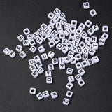 200 Pieces Mixed Square Acrylic Alphabet Beads, Large Hole Letter Charms for Bracelets Necklaces and Jewelry Making, 6 mm