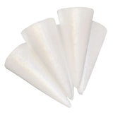 30 Pack Polystyrene Craft Foam Cones, Smooth Foam for Sculpture Modeling Crafts and Floral Arrangement, 70 to 150 mm