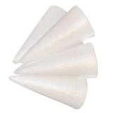 30 Pack Polystyrene Craft Foam Cones, Smooth Foam for Sculpture Modeling Crafts and Floral Arrangement, 70 to 150 mm
