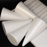 30 Pack Polystyrene Craft Foam Cones, Smooth Foam for Sculpture Modeling Crafts and Floral Arrangement, 70 to 150 mm