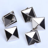 100 Pcs Pyramid Studs Spots Spikes Rivets for Punk Leathercraft DIY Biker Projects, 12 mm