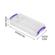 Large Capacity Clear Plastic Pencil Case With Snap Tight Lid, Crayon and Marker Storage Box