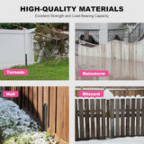 2 Piece Fence Post Repair Kit, Steel Brackets for Broken or Rotted Wooden Posts for Garden Yard Patio Fences