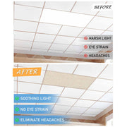 10 Pack Magnetic Fluorescent Light Covers, Cream Decorative Classroom Ceiling Light Filter Panels for Office, 24 x 48 in