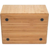 Bamboo Storage Box With Handles, Stackable Organizer Bin for Toys Bedding Clothes Closet Office Shelf, 14 x 11 x 6.5 in In Australia - Darrahopens