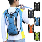 Lightweight Hydration Backpack, Polyester Water Pack With Padded Straps for Hiking Running Biking Climbing, 16.93 x 9.06 x 1.97 in