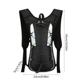 Lightweight Hydration Backpack, Polyester Water Pack With Padded Straps for Hiking Running Biking Climbing, 16.93 x 9.06 x 1.97 in