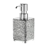 Clear Gray Foaming Soap Dispenser, Refillable Plastic Pump Bottle for Bathroom and Kitchen, 6.1 x 2.67 in