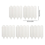 5 Pack Plastic Garden Fence Edging, Decorative Picket Border for Lawn Flower Bed and Yard, 8 x 5.9 in