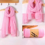 Lightweight Summer Scarf, Linen Feel Shawl Wrap for Men and Women