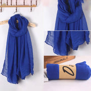 Lightweight Summer Scarf, Linen Feel Shawl Wrap for Men and Women