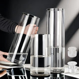 Acrylic Cylinder Vase, Tall Unbreakable Plastic Hurricane Vase for Wedding Bouquet Centerpieces