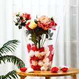 Clear Flower Bouquet Bags With Handles, Large Transparent Florist Gift Packaging for Wedding Birthday and Valentines Day
