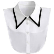 White Detachable Collar for Women, False Dickey Half Top Layering Accessory for Sweaters Shirts and Blouses, One Size In Australia - Darrahopens