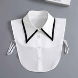 White Detachable Collar for Women, False Dickey Half Top Layering Accessory for Sweaters Shirts and Blouses, One Size In Australia - Darrahopens