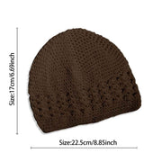 Coffee Kufi Hat for Men, Breathable Openwork Knit Summer Sun Beach Cap, One Size In Australia - Darrahopens
