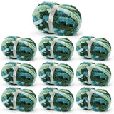 10 Pack Blue White Chunky Chenille Yarn, Super Bulky Variegated Blanket Yarn for Crochet and Hand Knitting, 25m, 70.5 oz In Australia - Darrahopens