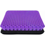Gel Seat Cushion for Long Sitting, Double Thick Cooling Office Chair Car Wheelchair Pad for Back Hip Sciatica and Tailbone Relief