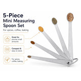 5 Pack Stainless Steel Mini Measuring Spoons for Kitchen Baking and Cooking